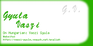 gyula vaszi business card